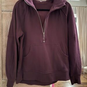lululemon athletica Burgundy Half-Zip Sweatshirt